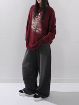 (UNISEX) ピンタックワイドデニムパンツ