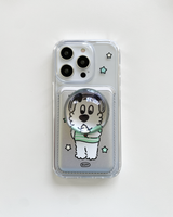 (SET)スターアイスクリーム マグセーフ ジェリーハード スマートフォンケース + マグセーフ カードウォレット(silver)