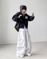Applique Crop Hood Zip-Up