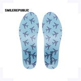 SMILEREPUBLIC Blue Arch Support Insoles with EVA Cushioning and TPU Support, Breathable Comfort Inserts for Sneakers