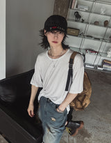 Roydi Over U-Neck Short Sleeve T-Shirt