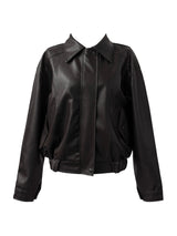 vintage old leather jacket (2color)