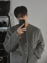 [Premium] ASCLO Hairy Tweed Jacket (2color)