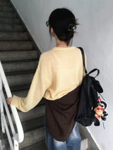 Ropy Alpaca Button Round Knit (9c)