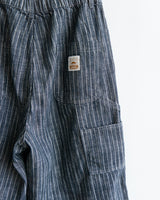 Patch Stripe Bermuda Denim Pants
