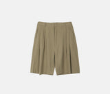 Pleddy Bermuda Tuck Half Slacks (3color)