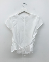 pleated button blouse (2color)