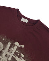 Las Faded Printing Oversized Short Sleeve