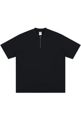 Zip Henley Cotton Tee