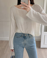 Rylee Punching Cropped Knitwear