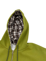 maru check zip-up