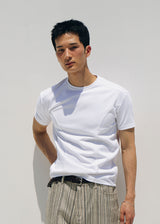 Cool curve half t-shirts(White)