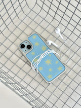 BLUE SPARKLING Silver Epoxy Case