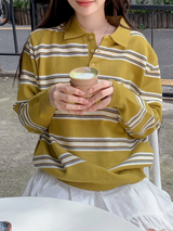 #LM Daily Multi Border Collar Knit (3color)