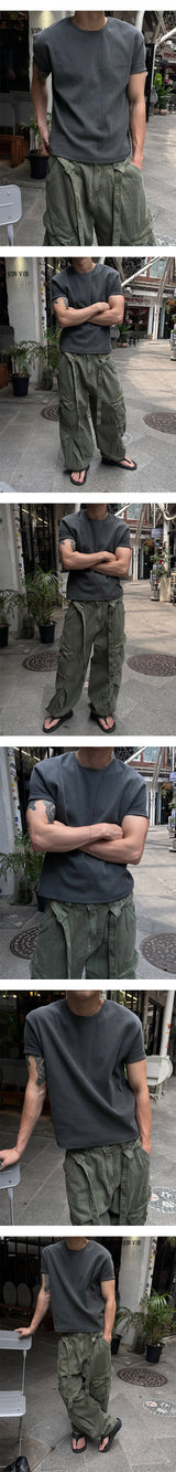 [Unisex] デザートベルトウォッシングカーゴパンツ(3color)