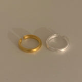 (silver925) Basic matte open ring *gold