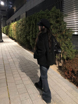 ピノンブーツカットウォッシングデニムロングパンツ
