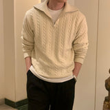 LMN All-Day Turtleneck Cable Zip-Up Knitwear (5 colors)
