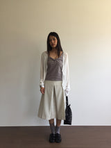 Bone Silk V Cardigan (2color)