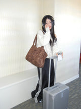 Leopard Print Big Shoulder Tote Bag