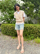 4 PART DESTROYED DOT DENIM PANTS code 21102