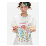 BETWEENAND x sunonebird プリントラウンドネック半袖Tシャツ