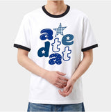 Essential Standard Short-Sleeve Ringer T-Shirt Alpha Appliqué White