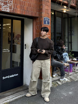 Pigment back banding work pants