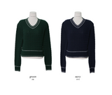 Cashmere Cable Stitch V-neck Knit (5color)