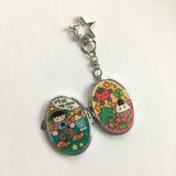 オーバルミラーキーチェーン