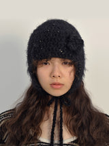 ヘアリーイヤーフラップビーニー
