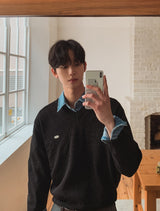 Mar Crop Cutting Denim Shirt