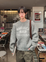 ソフトレタリングオーバーニット