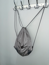 Silver Glossy String Backpack