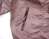 [MADE] Pained metal shirring balloon hood windbreaker two-way zip-up
