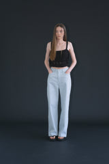 T/T Cotton washed pants (soft blue)