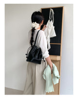 Natural Canvas Shirred Pouch Bag - A Drawstring Bag with a Unique Vibe