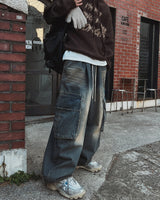 Excited Cargo Wide Denim Pants