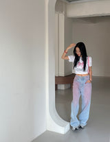 リボンキッチェンクロップショートスリーブTシャツ