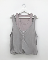 Coined layer sleeveless top (3color)