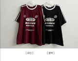 ティニートラックラインオーバーサイズフィットショートスリーブTシャツ