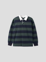 Rugby stripe collar T-shirts 6color
