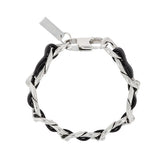 [LAN ARCHIVE] Flat Leather Chain Bracelet