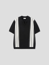 LMN コエンカラーオープンカラー半袖ニット (3 colors)