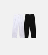 one tuck cotton pants