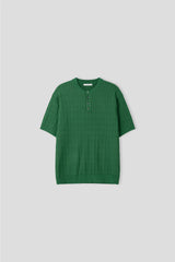 LMN Ron Twisted Cooling Henley Neck Short Sleeve Knitwear (6 colors)