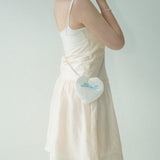 Ribbon Heart Bag _ White