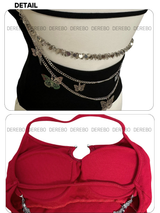 Back strap chain pad sleeveless t-shirt