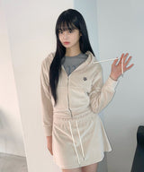 VELOUR TRAINING HOOD ZIPUP [4color]