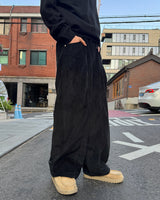 Cozy Golden One-Tuck Pants